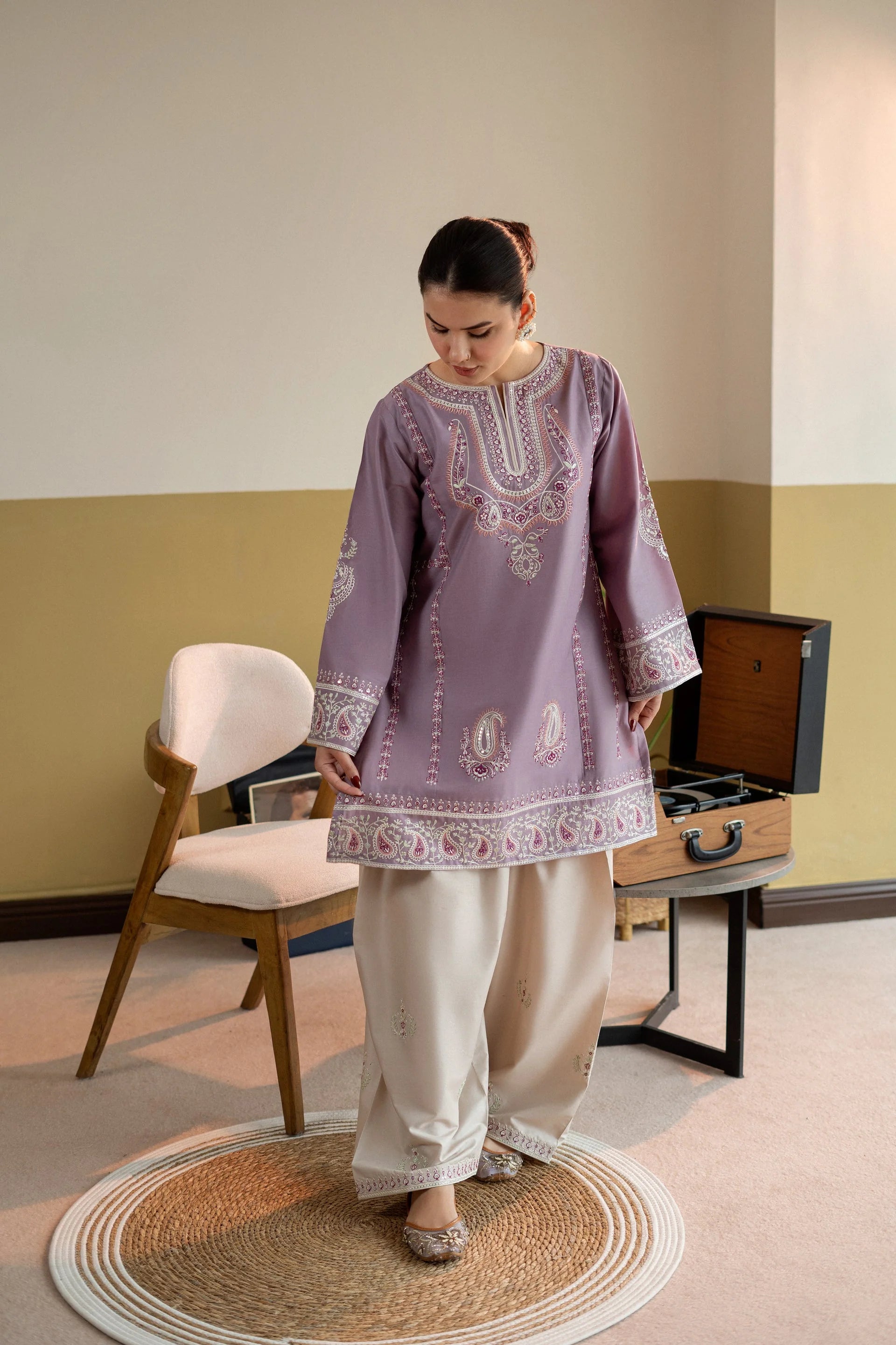 2 Piece Unstitched Embroidered Lawn Suit