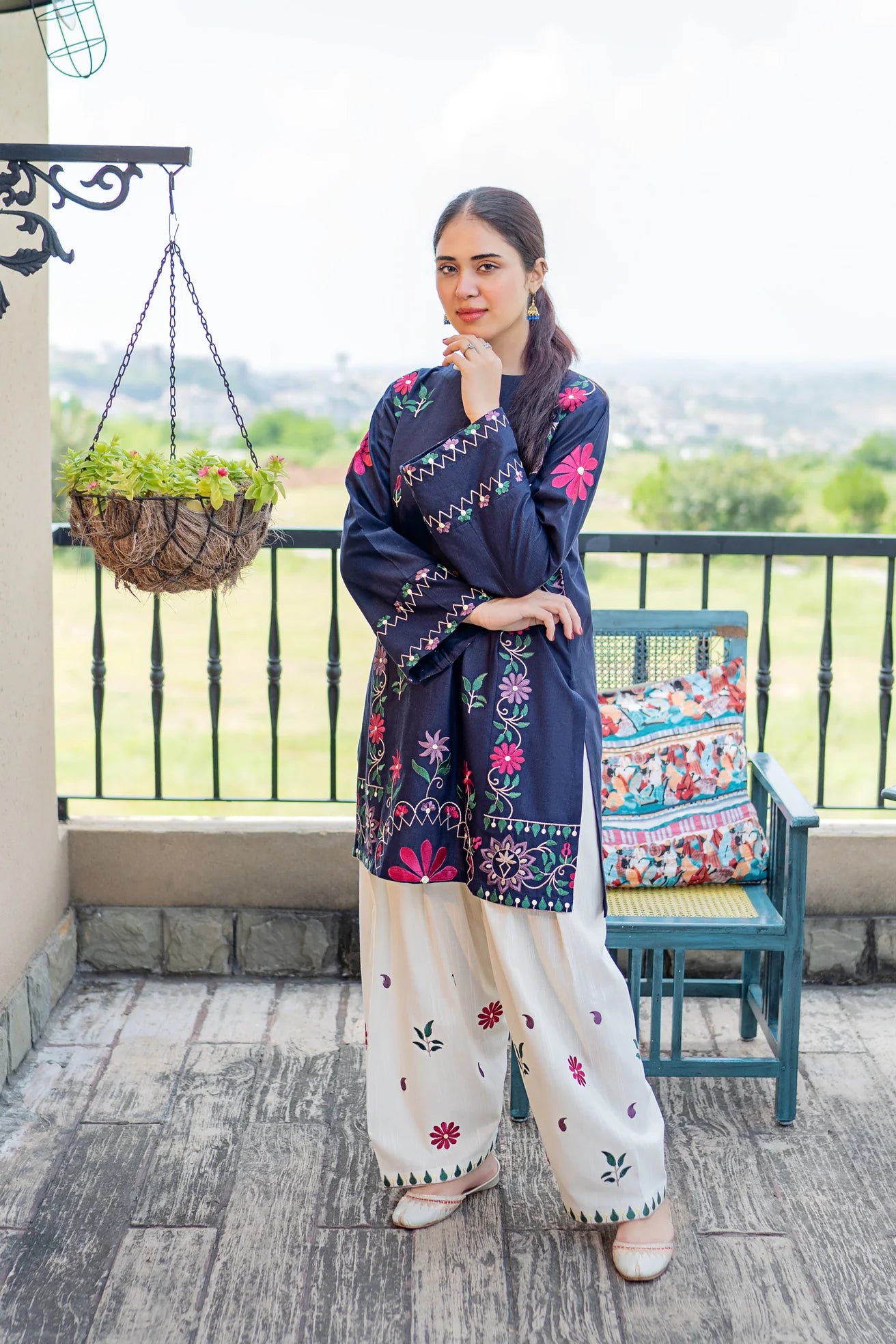 MB 70-2 Piece Unstitched Embroidered Lawn Suit