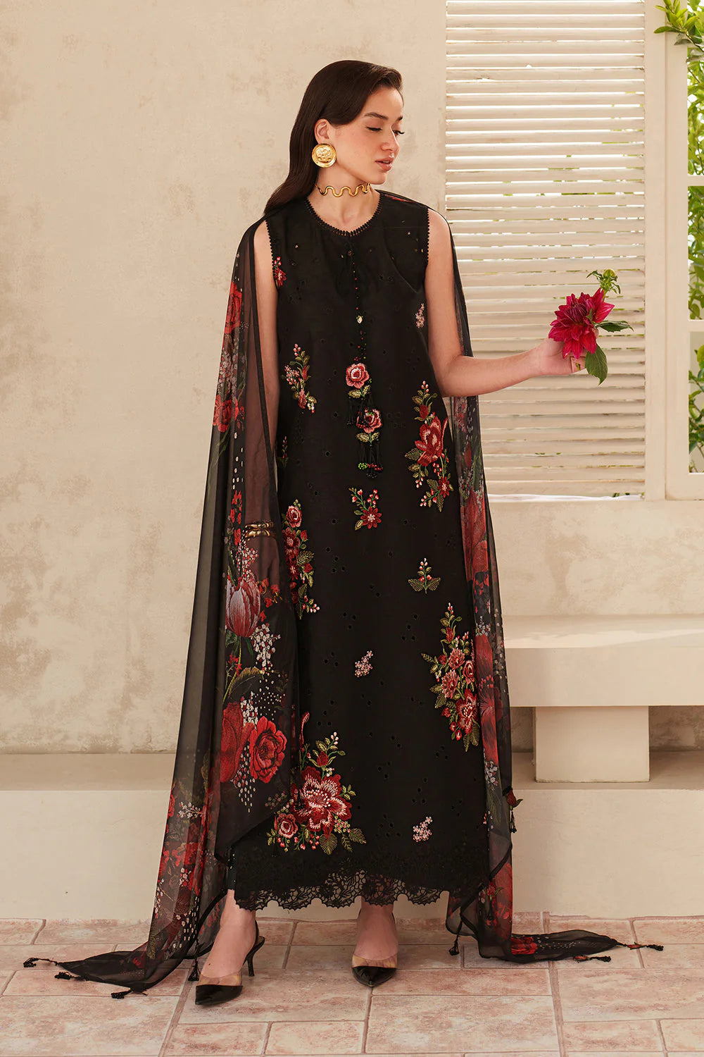 BQ 209-3 Piece Unstitched Digital Printed lawn Suit