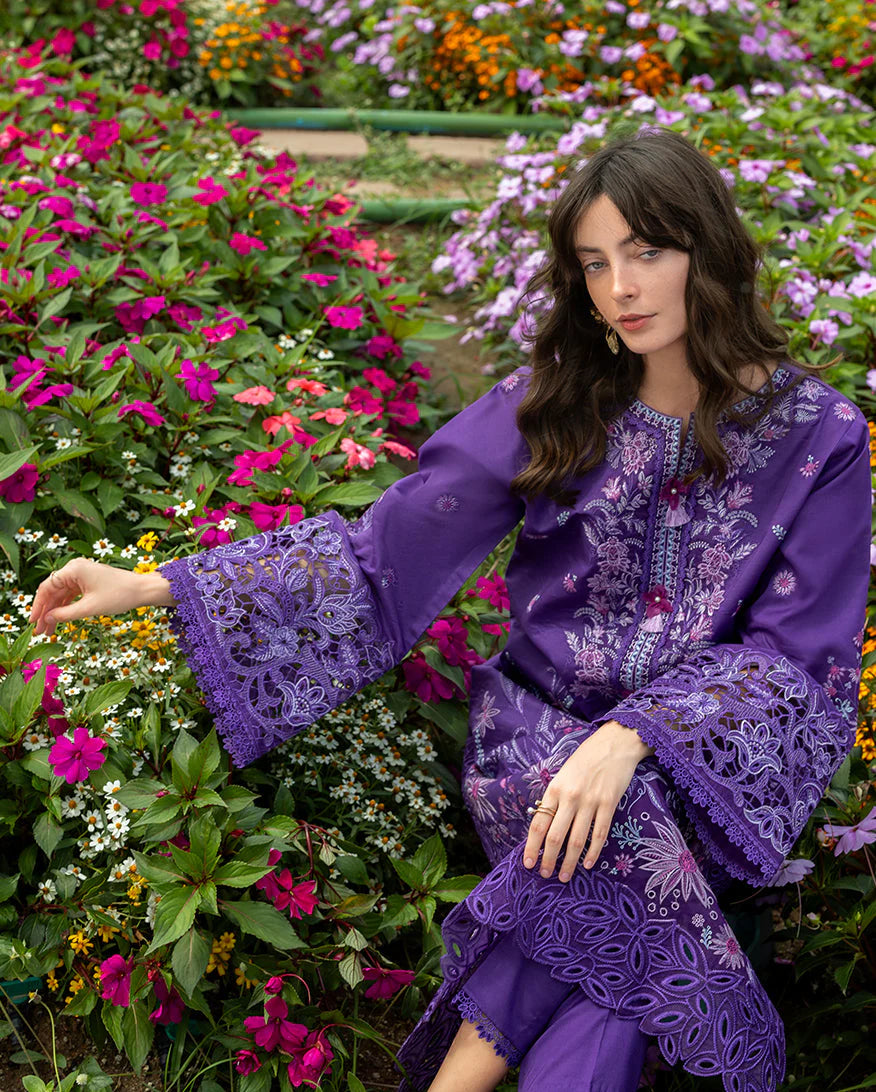 MS 2770-3 Piece-Unstitched Embroidered Lawn Suit