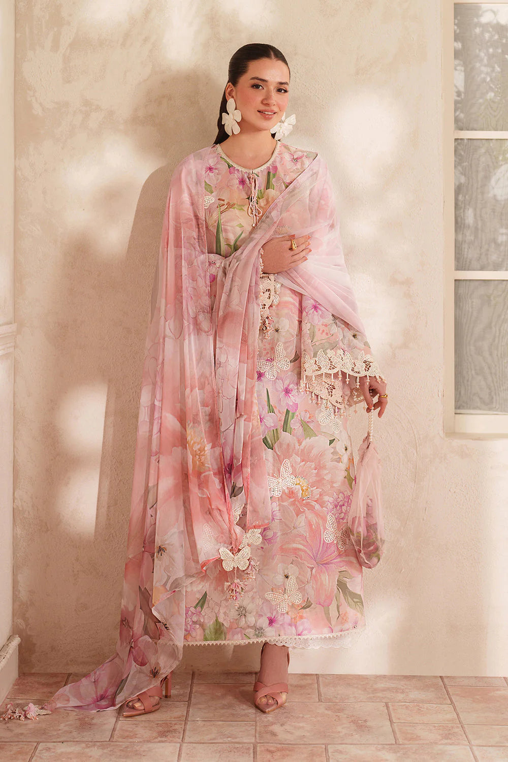 BQ 208-3 Piece Unstitched Digital Printed lawn Suit