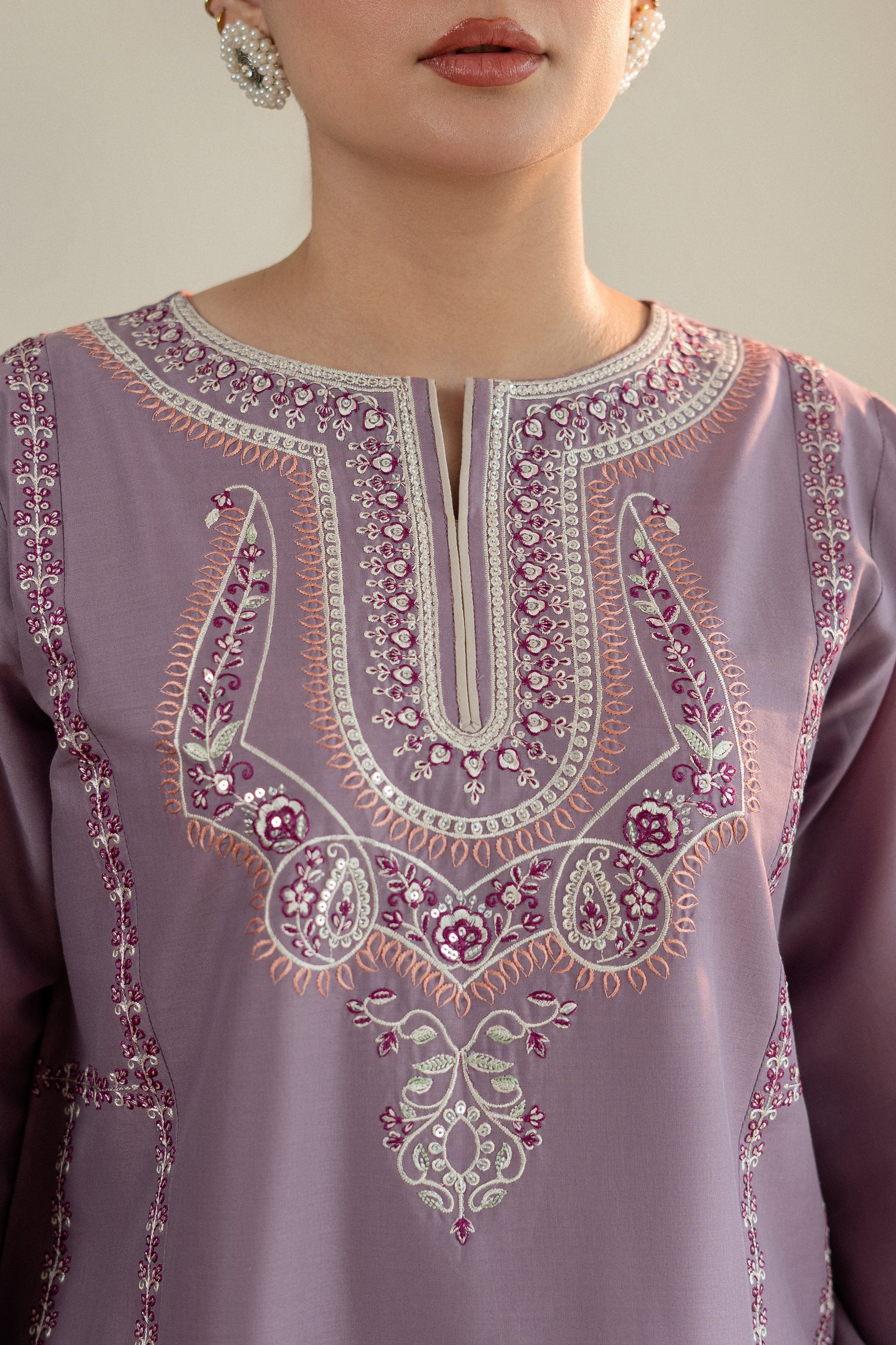 2 Piece Unstitched Embroidered Lawn Suit