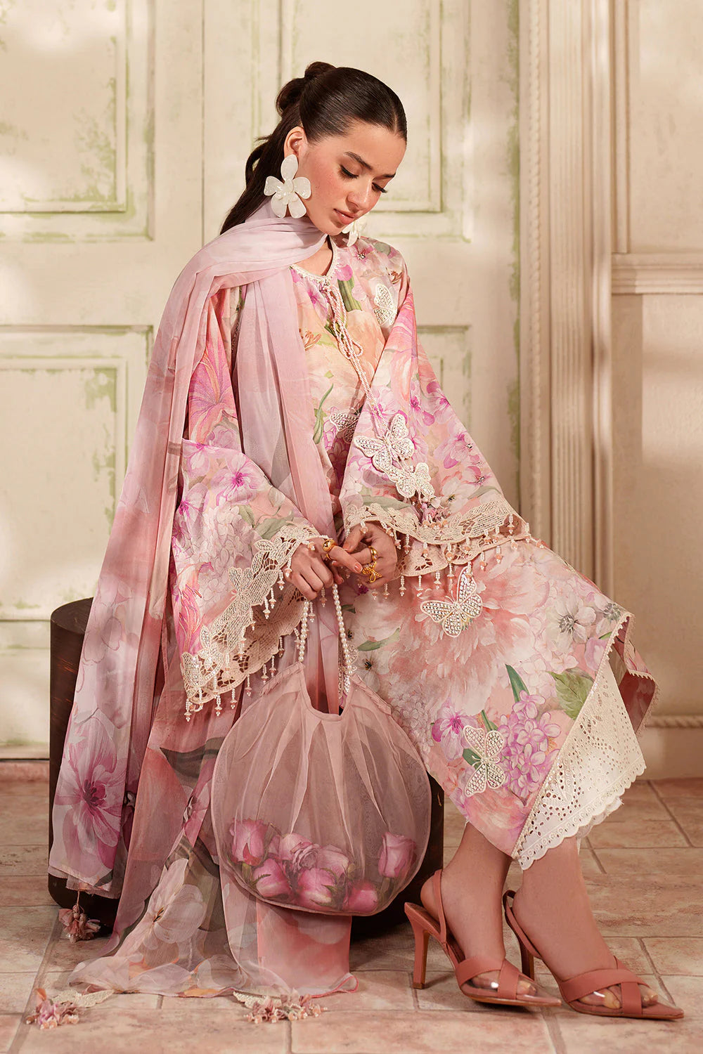 BQ 208-3 Piece Unstitched Digital Printed lawn Suit