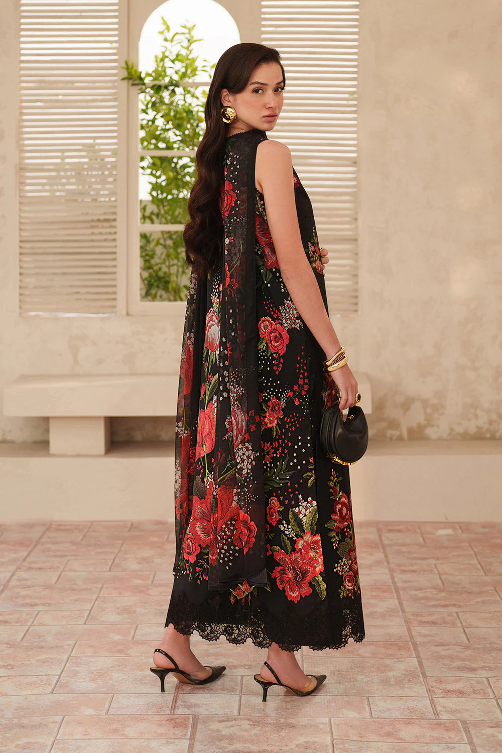 BQ 209-3 Piece Unstitched Digital Printed lawn Suit