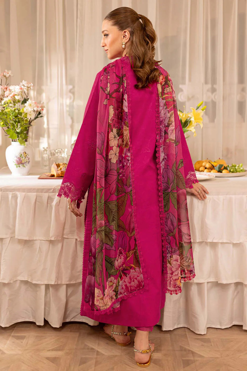 FR 2725-3 Piece Unstitched Embroidered Lawn Suit