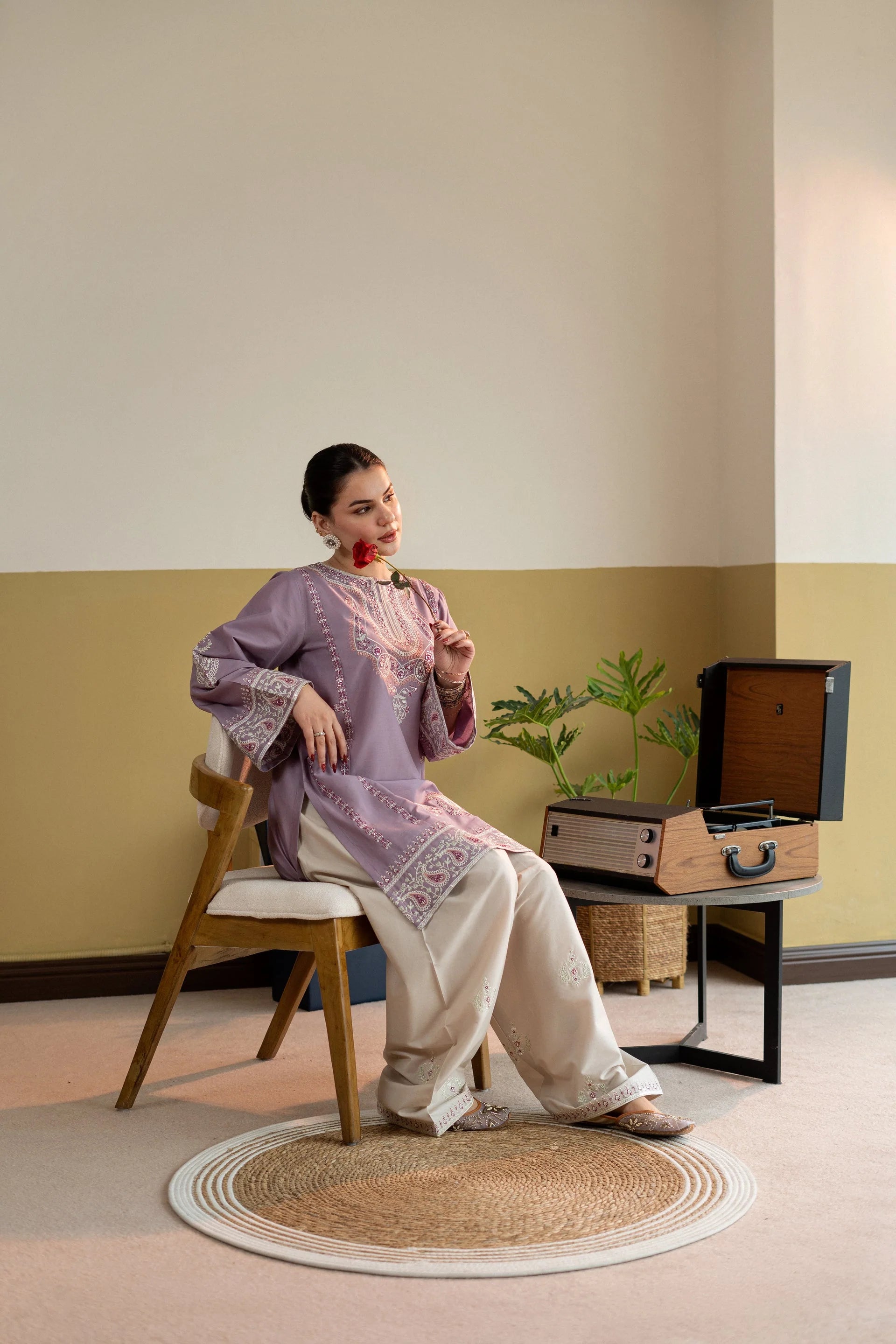 2 Piece Unstitched Embroidered Lawn Suit