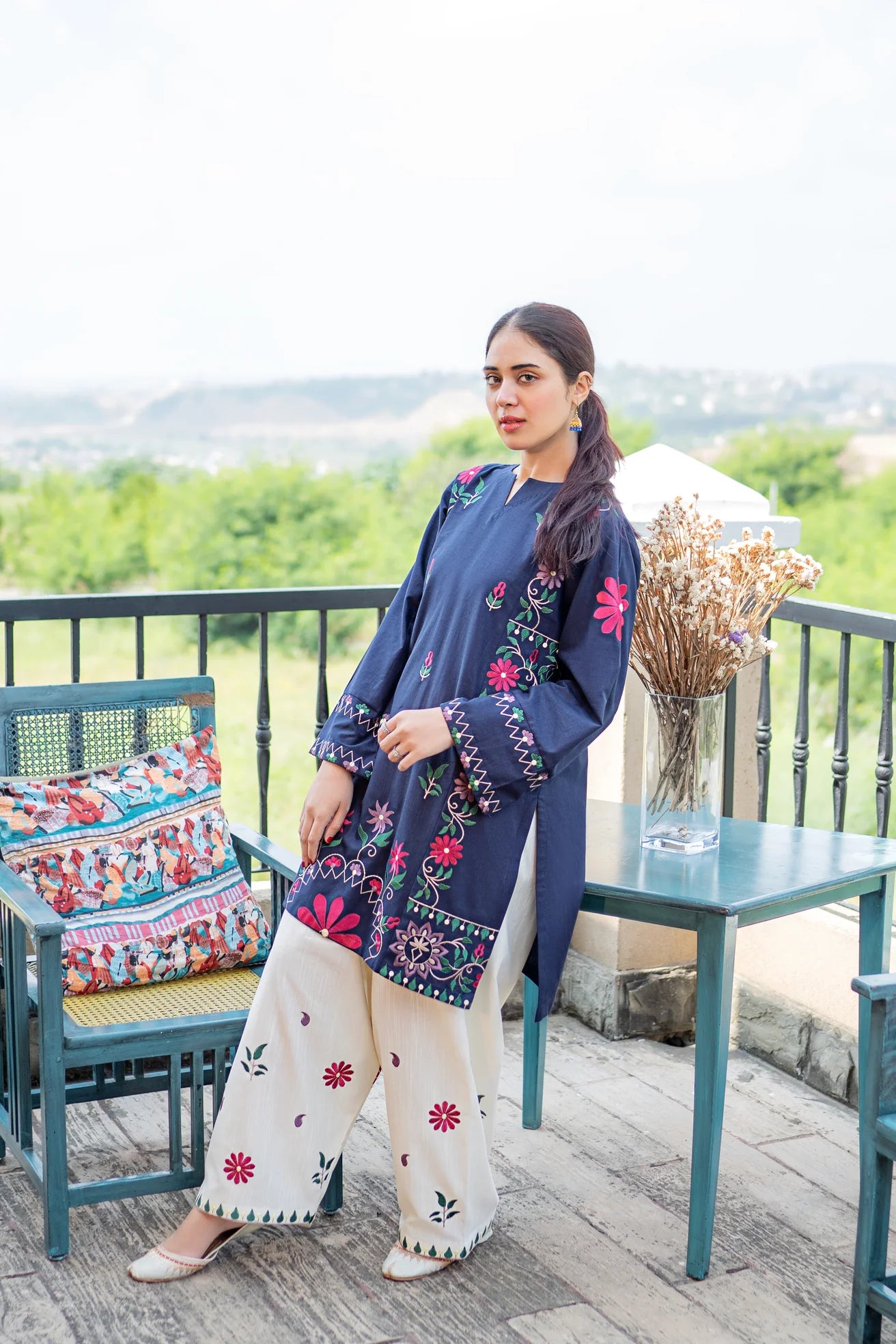 MB 70-2 Piece Unstitched Embroidered Lawn Suit