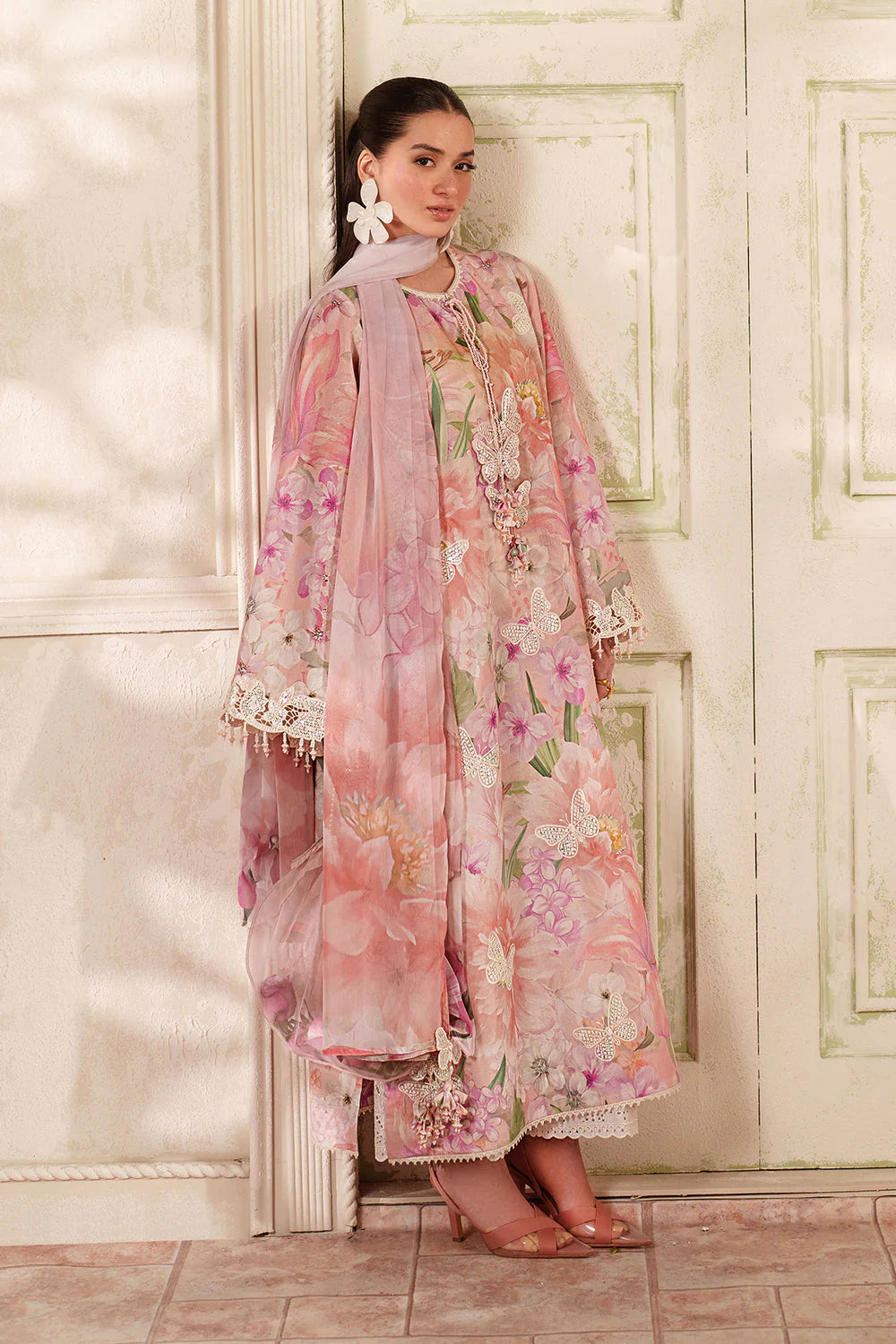 BQ 208-3 Piece Unstitched Digital Printed lawn Suit
