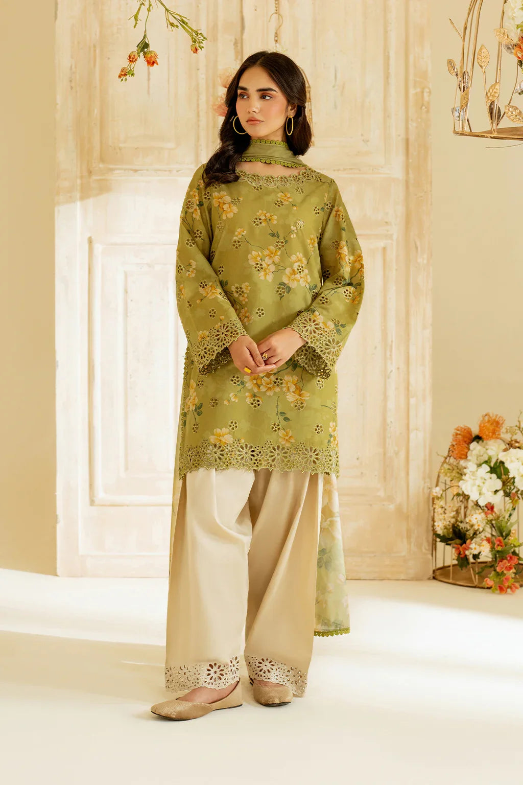 3 Piece unstitched Digital Printed Lawn Suit
