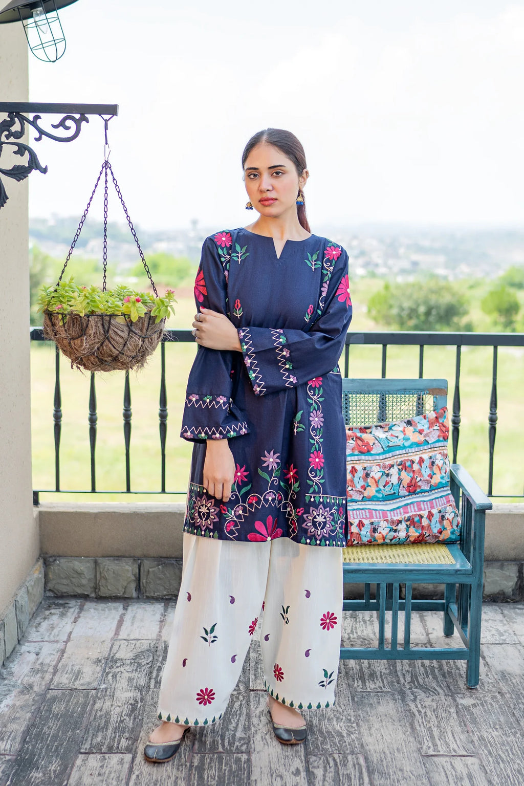 MB 70-2 Piece Unstitched Embroidered Lawn Suit