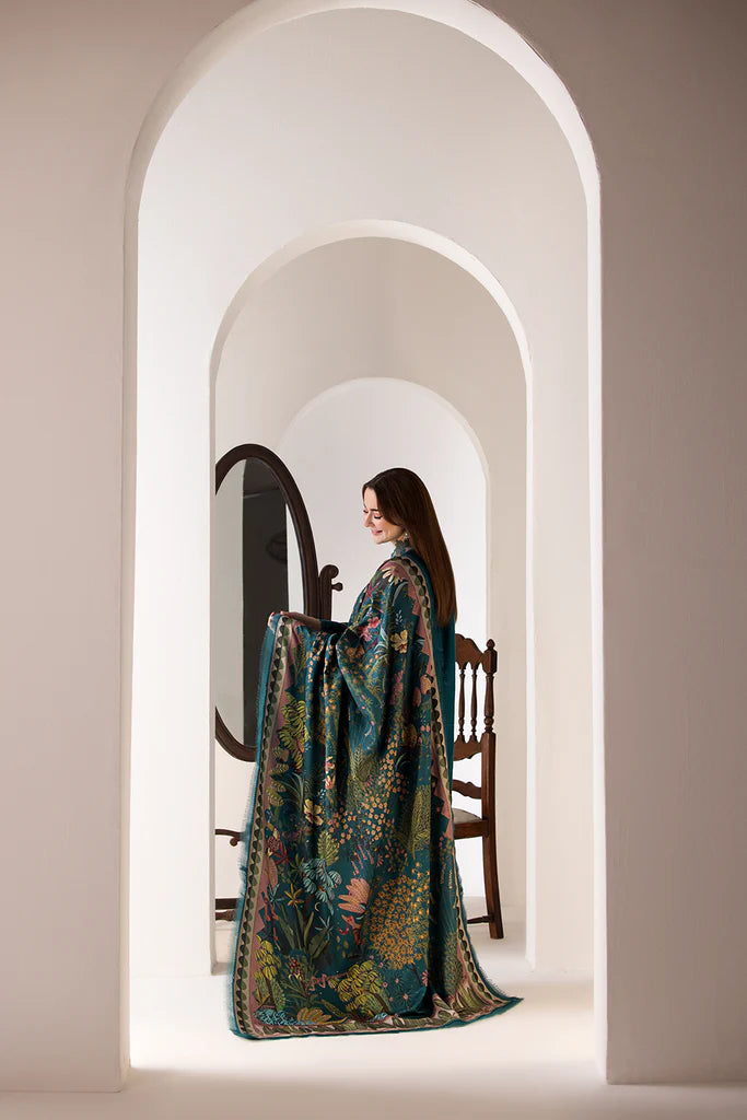 SN 61L-3 Piece Embroidered Lawn Shirt with Printed Poly Lawn