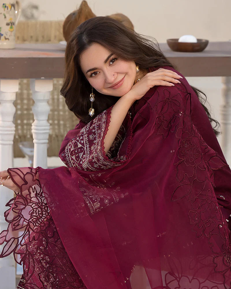 QL 2685-3 Piece Unstitched Fully Embroidered Lawn Suit