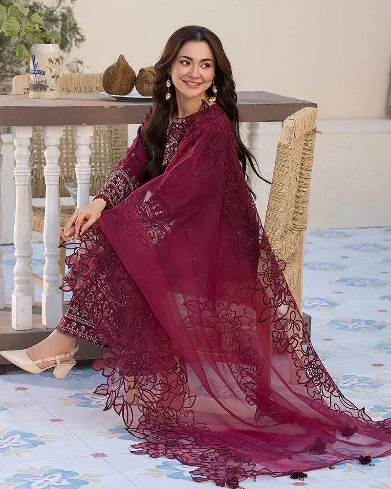 QL 2685-3 Piece Unstitched Fully Embroidered Lawn Suit