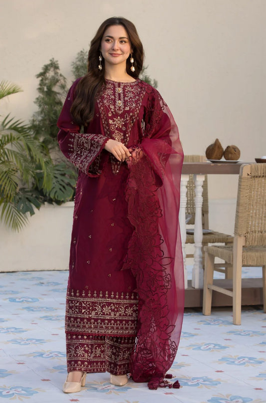 QL 2685-3 Piece Unstitched Fully Embroidered Lawn Suit