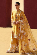 LM 94-3 Piece Unstitched Heavy Embroidered Lawn Suit ( Full Embroidered Organza Dupatta )