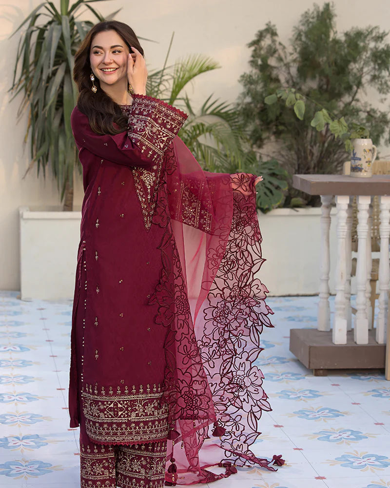QL 2685-3 Piece Unstitched Fully Embroidered Lawn Suit