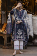 AK 905-3 Piece Unstitched Fully Embroidered Dhanak Suit