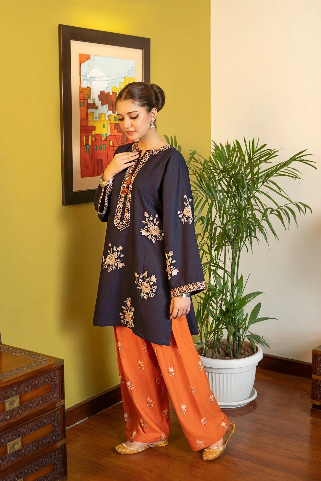 FL 945-2 Piece Unstitched Embroidered Lawn Suit